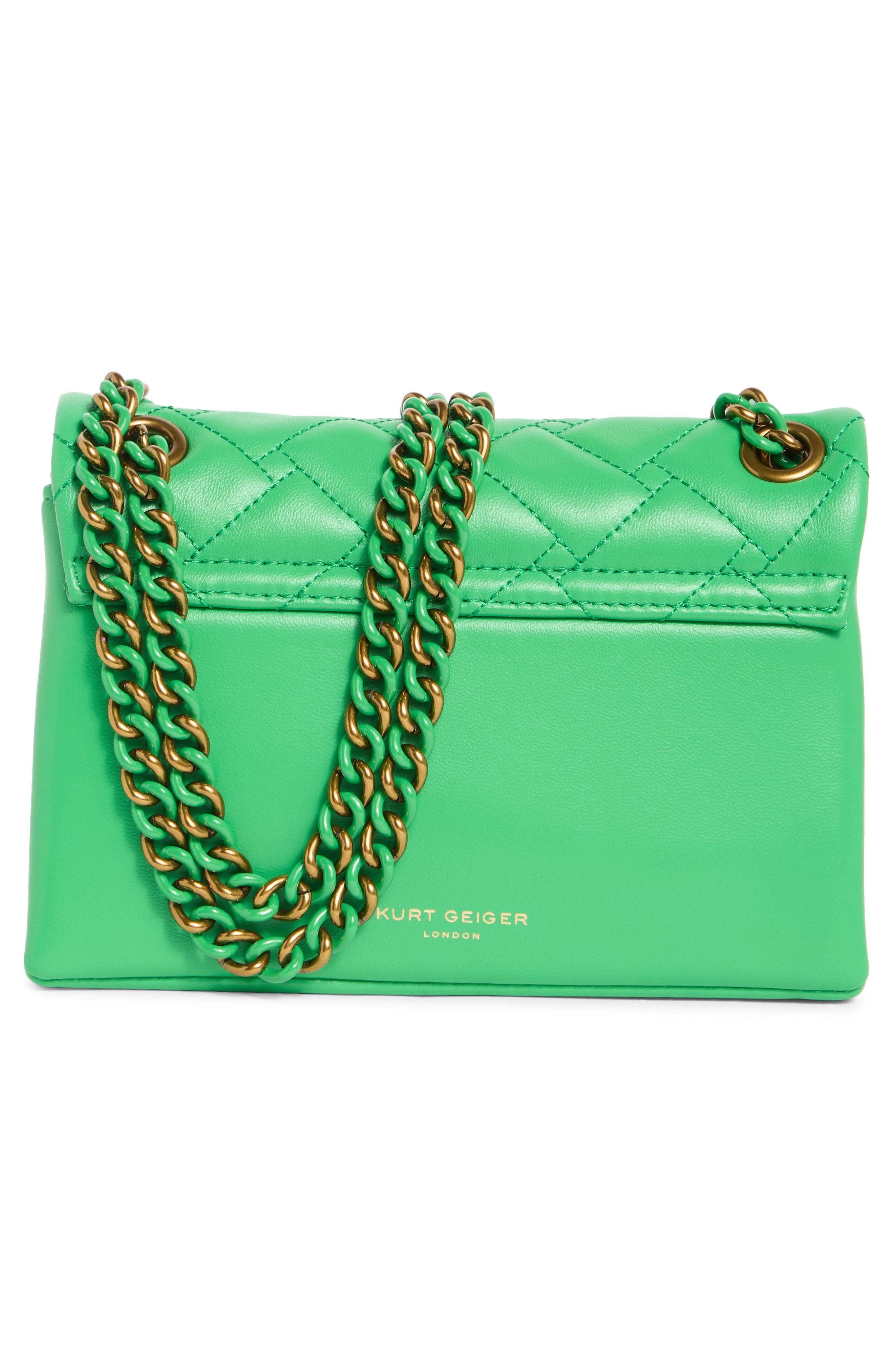 Kurt Geiger London Kensington Leather Mini Crossbody Bag, Alternate, color, Green