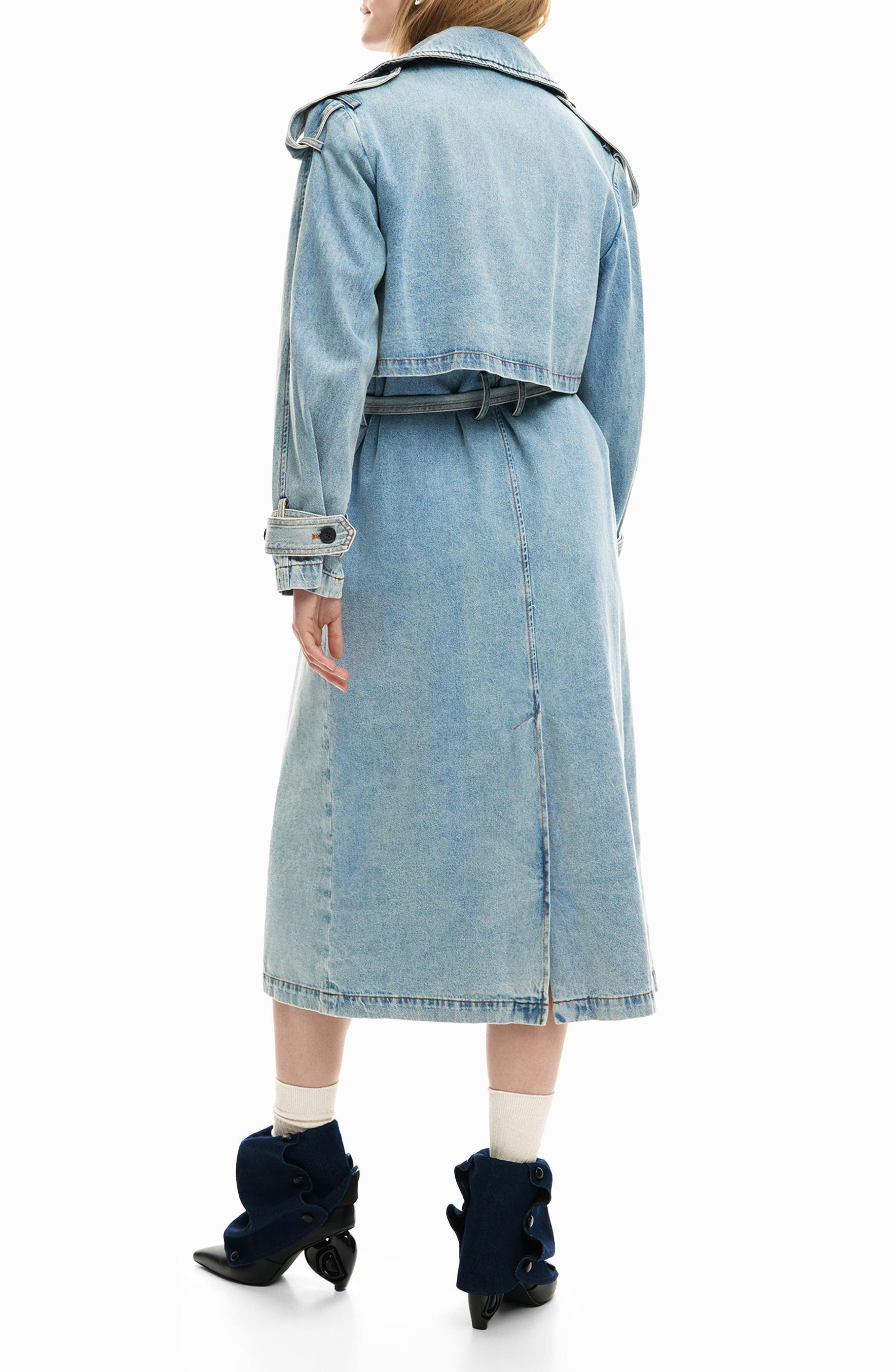 Denim Trench Coat - image 2