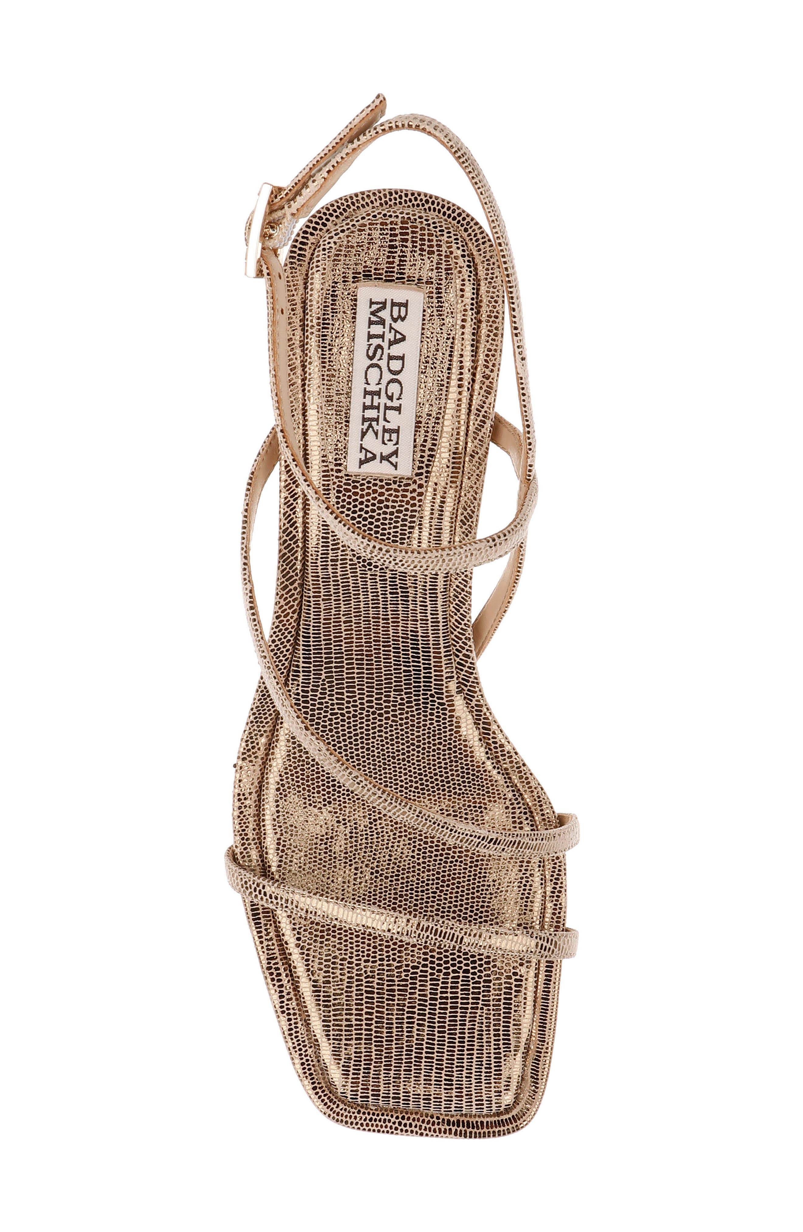 Gracelyn Ankle Strap Sandal, Alternate, color, BRONZE LIZARD