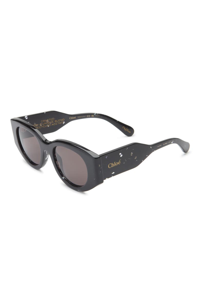 51mm Round Sunglasses, Alternate, color, BLACK BLACK GREY