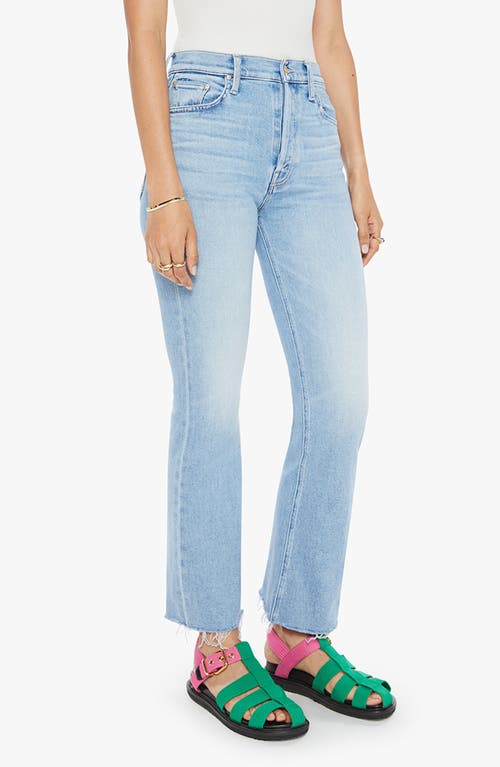 Mother The Tripper High Waist Ankle Fray Flare Jeans In Blue