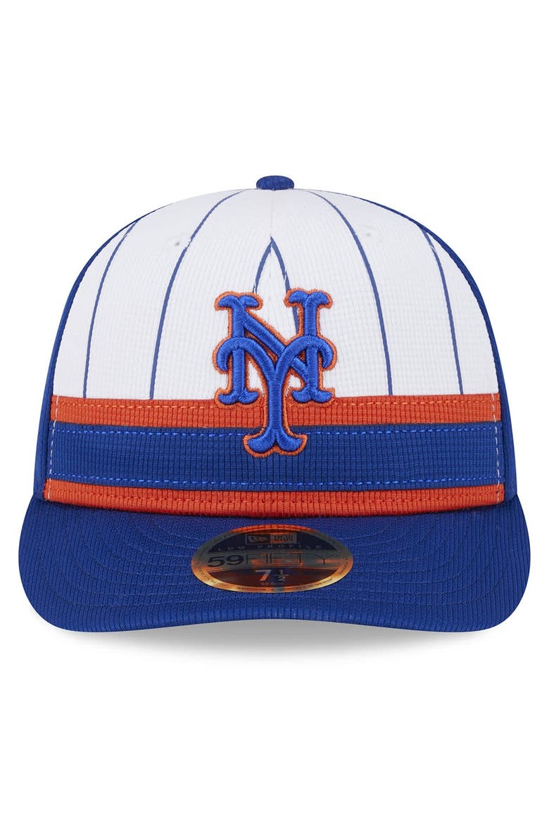 Men's New Era  White New York Mets 2024 Batting Practice Low Profile 59FIFTY Fitted Hat, Alternate, color, White