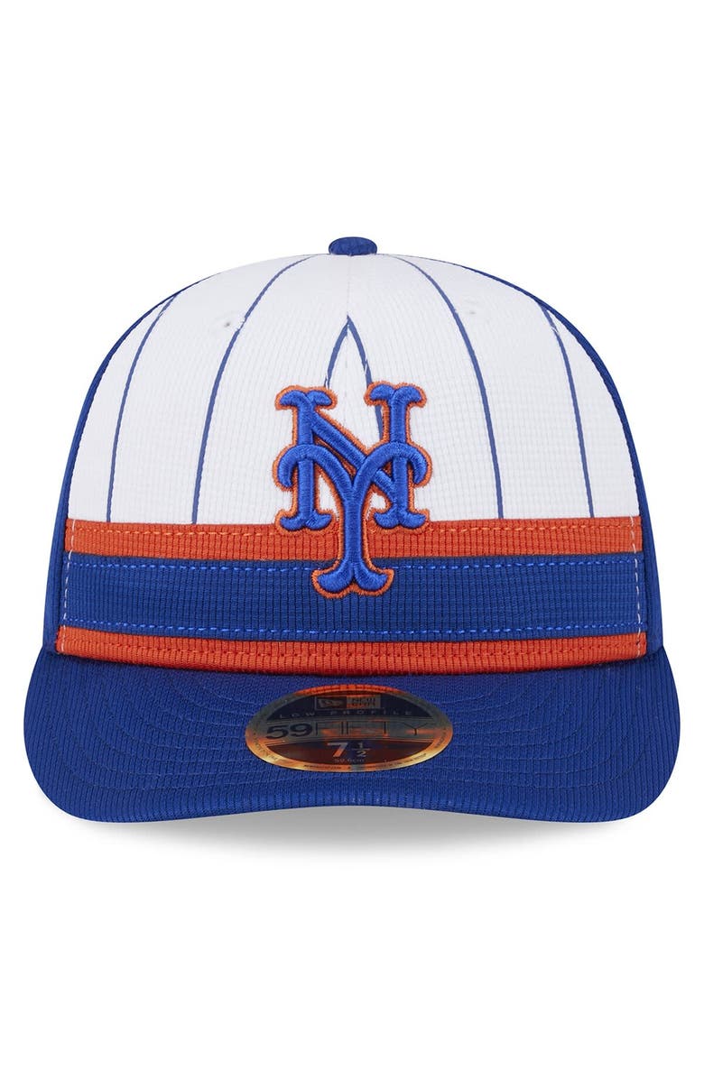 New Era Men's New Era White New York Mets 2024 Batting Practice Low Profile 59FIFTY Fitted Hat, Alternate, color,