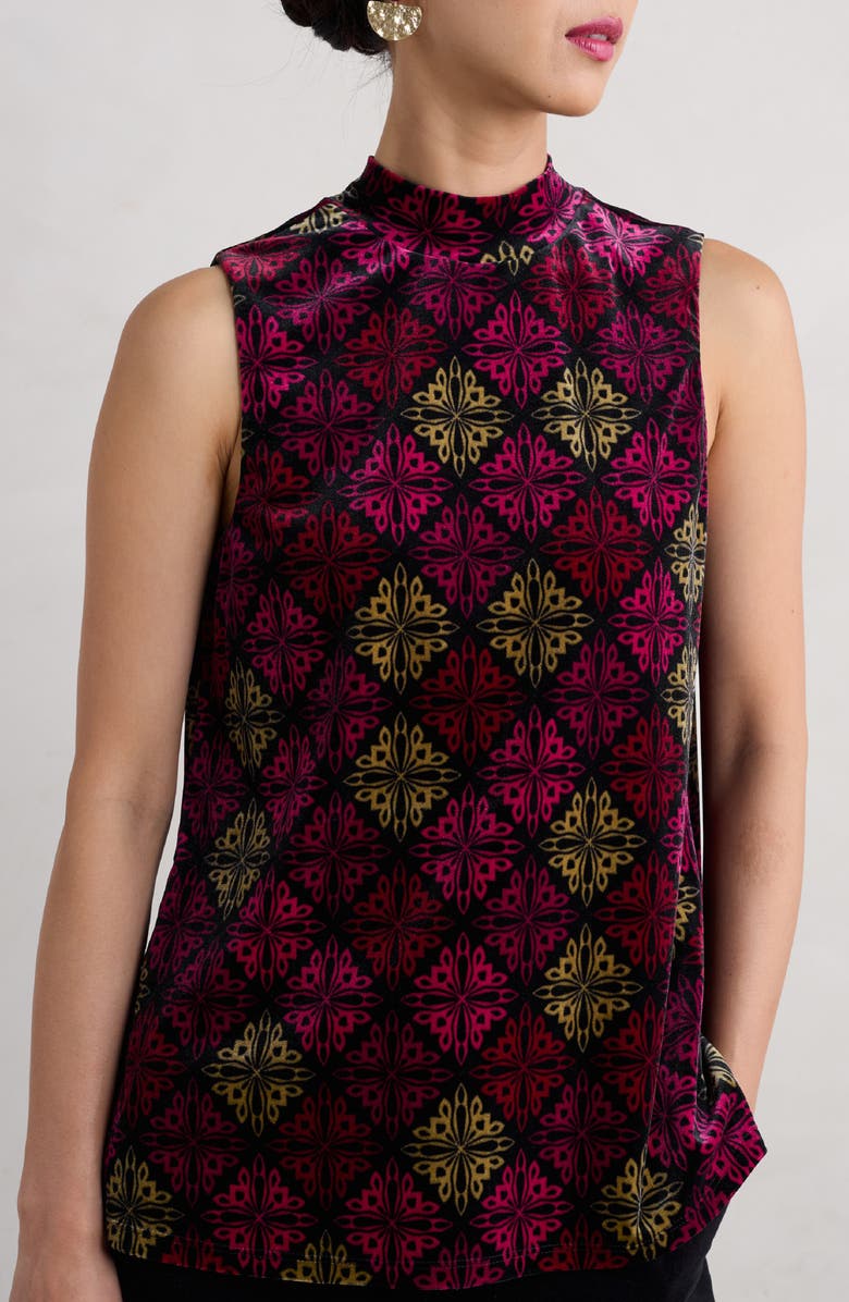 Seasalt Cornwall Winter Cherry Sleeveless Velvet Top, Alternate, color, 