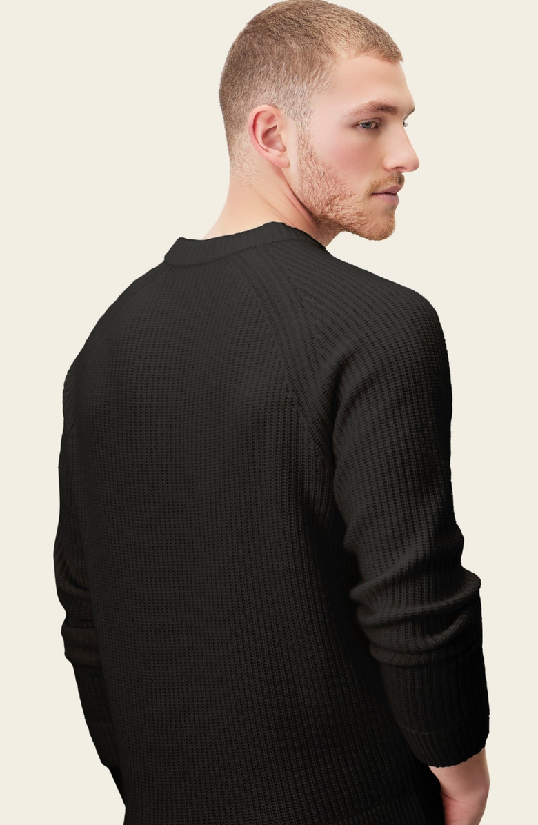 Italic Aidan Chunky Cashmere Crewneck Sweater, Alternate, color, Black