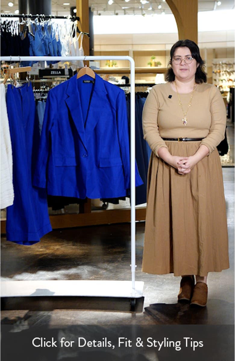 Solid Linen Blend Blazer, sales video thumbnail