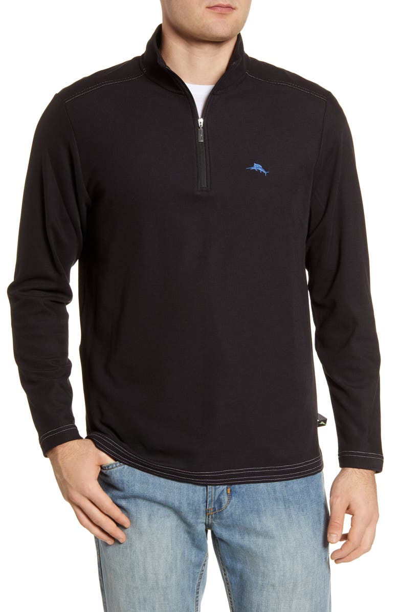 Tommy Bahama Emfielder 2.0 IslandZone<sup>®</sup> Quarter Zip Performance Pullover, Main, color, 
