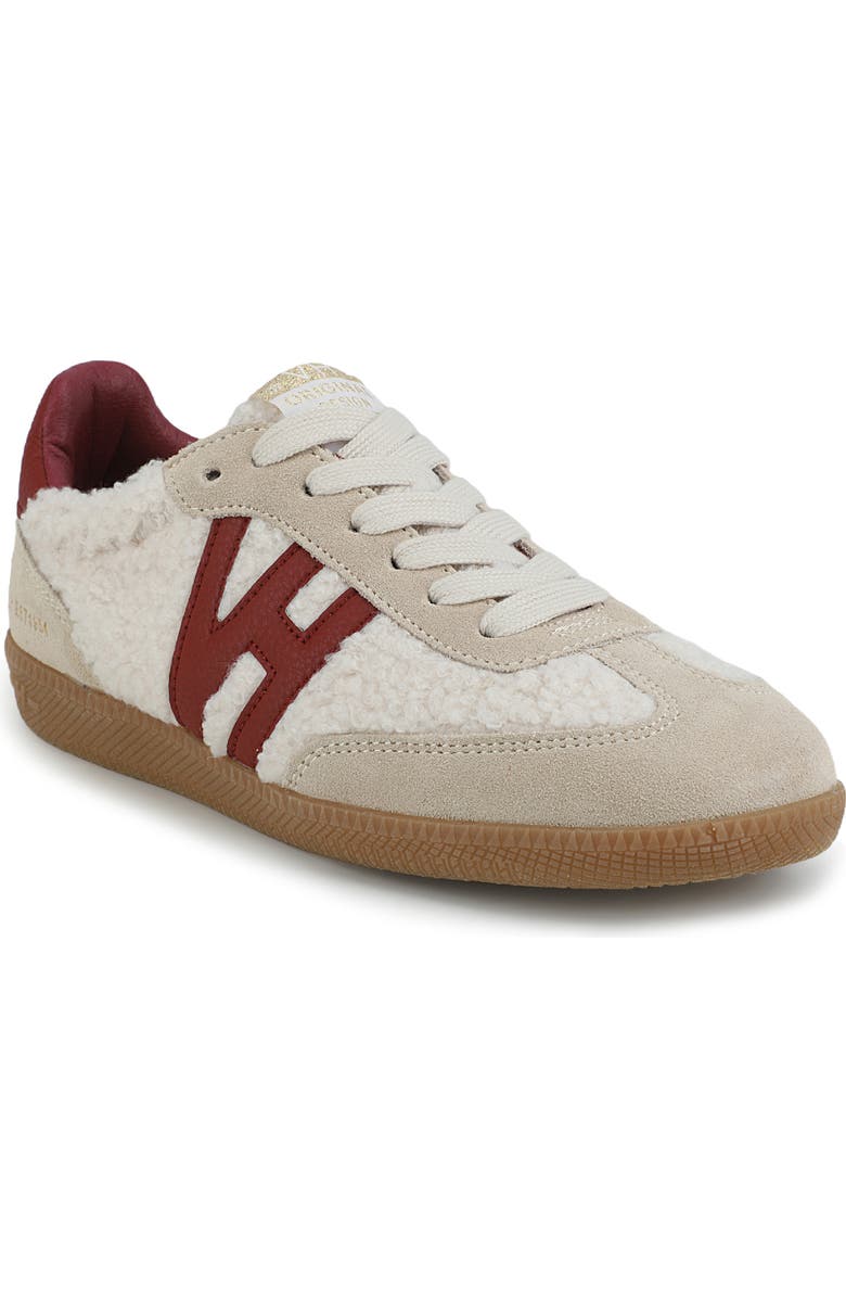 Vintage Havana Dreamer Faux-Shearling & Leather Sneaker, Main, color, Natural/ Beige