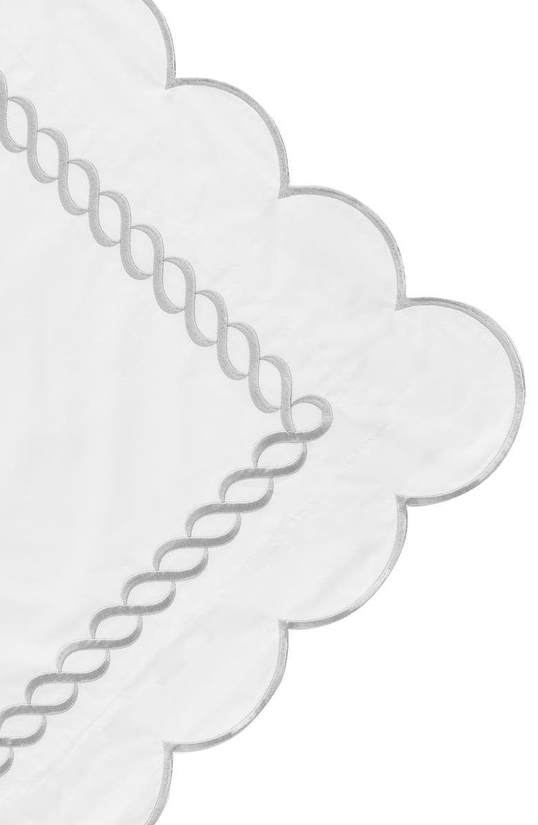 MELANGE HOME Set of 2 Scallop Rope Euro Shams, Alternate, color, Grey