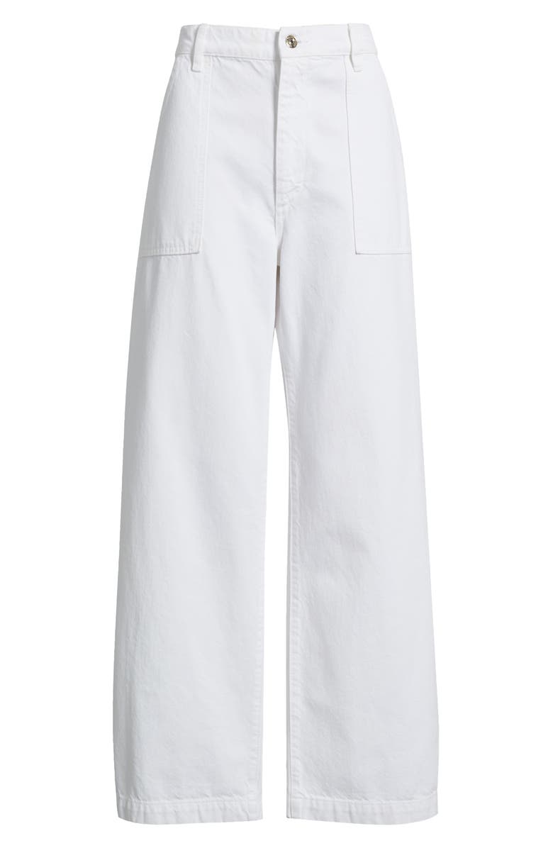 FRAME The Bow High Waist Wide Leg Utility Jeans, Main, color, White