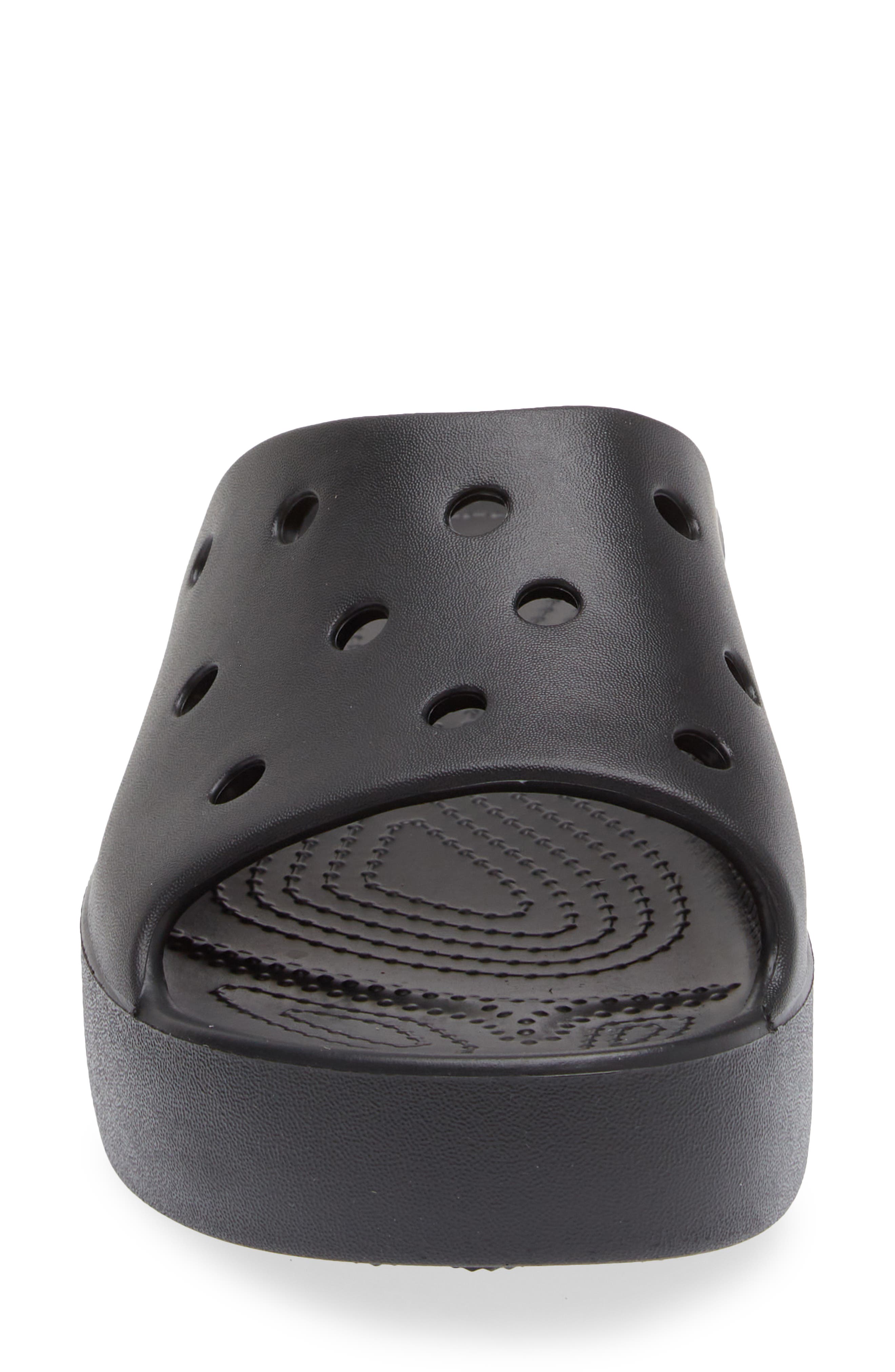 Classic Platform Slide Sandal, Alternate, color, BLACK