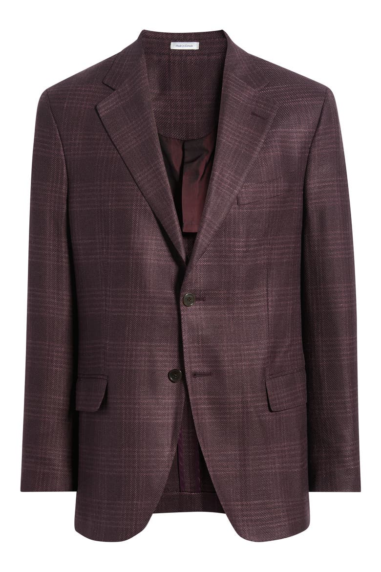 Highland Soft Sport Coat, Alternate, color, DARK RED