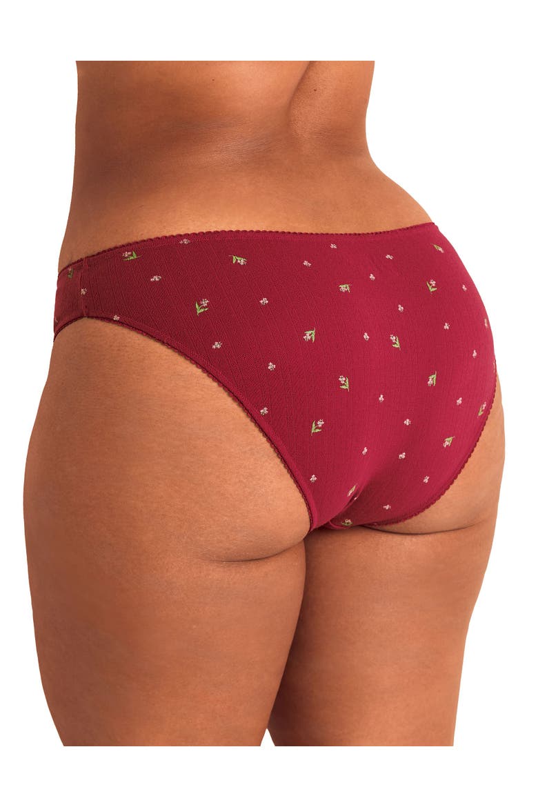 Minah Bikini Panties, Alternate, color, Floral red