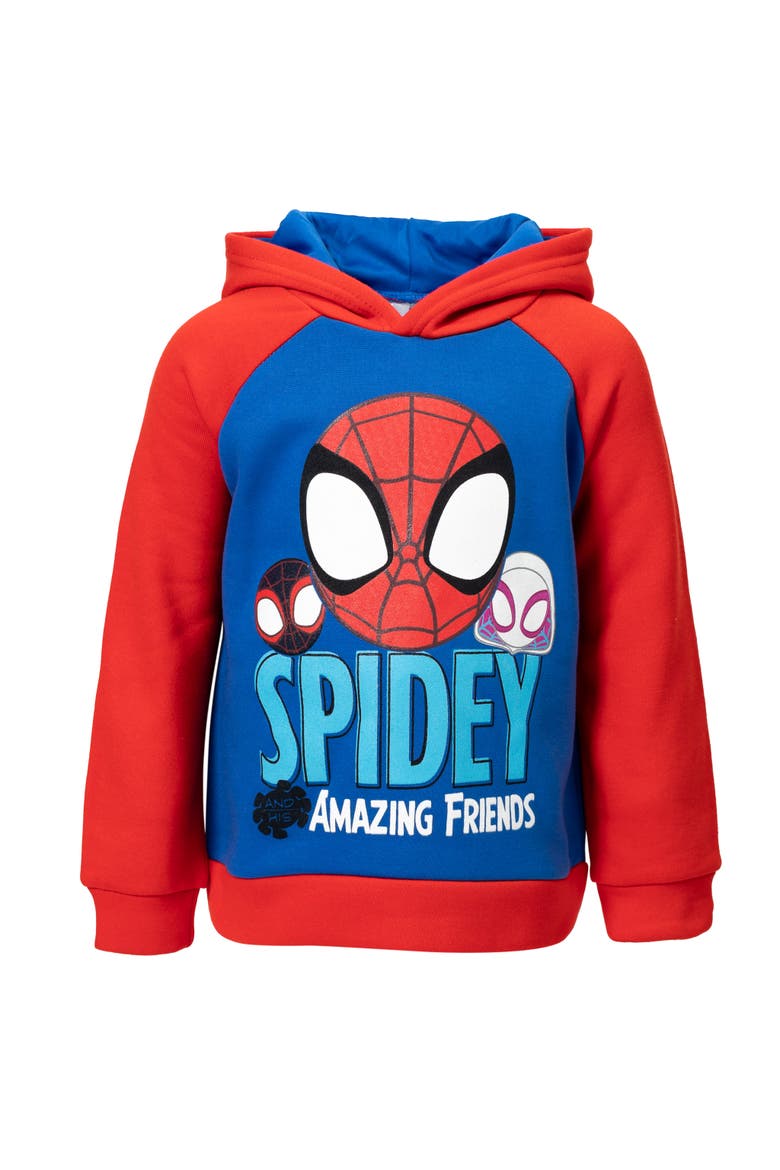 Spidey and His Amazing Friends 2-Piece Fleece Hoodie and Pants Set, Alternate, color, Spider Man Red Blue