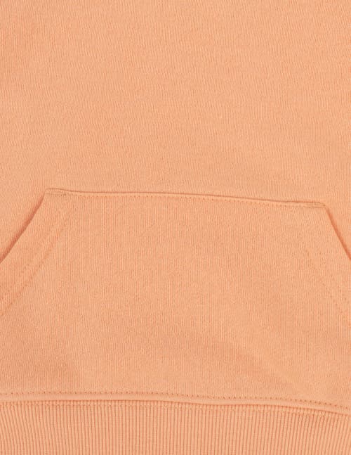 Leveret Kids Pullover Hoodie, Cotton Blend, Kangaroo Pocket, Solid Colors In Orange