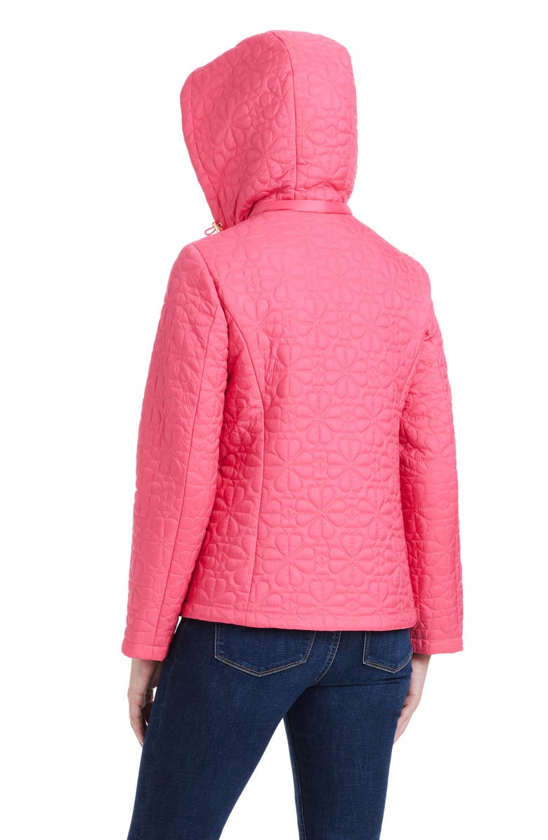Kate Spade New York spade floral quilted jacket, Alternate, color, Watermelon Pink
