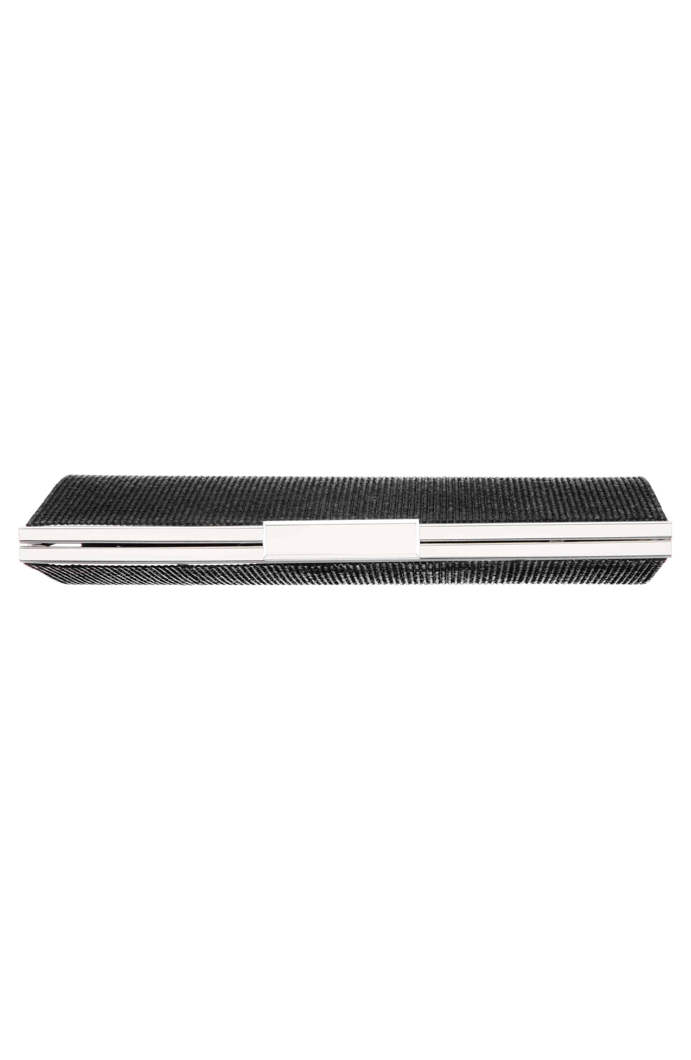 Crystal Frame Clutch, Alternate, color, BLACK
