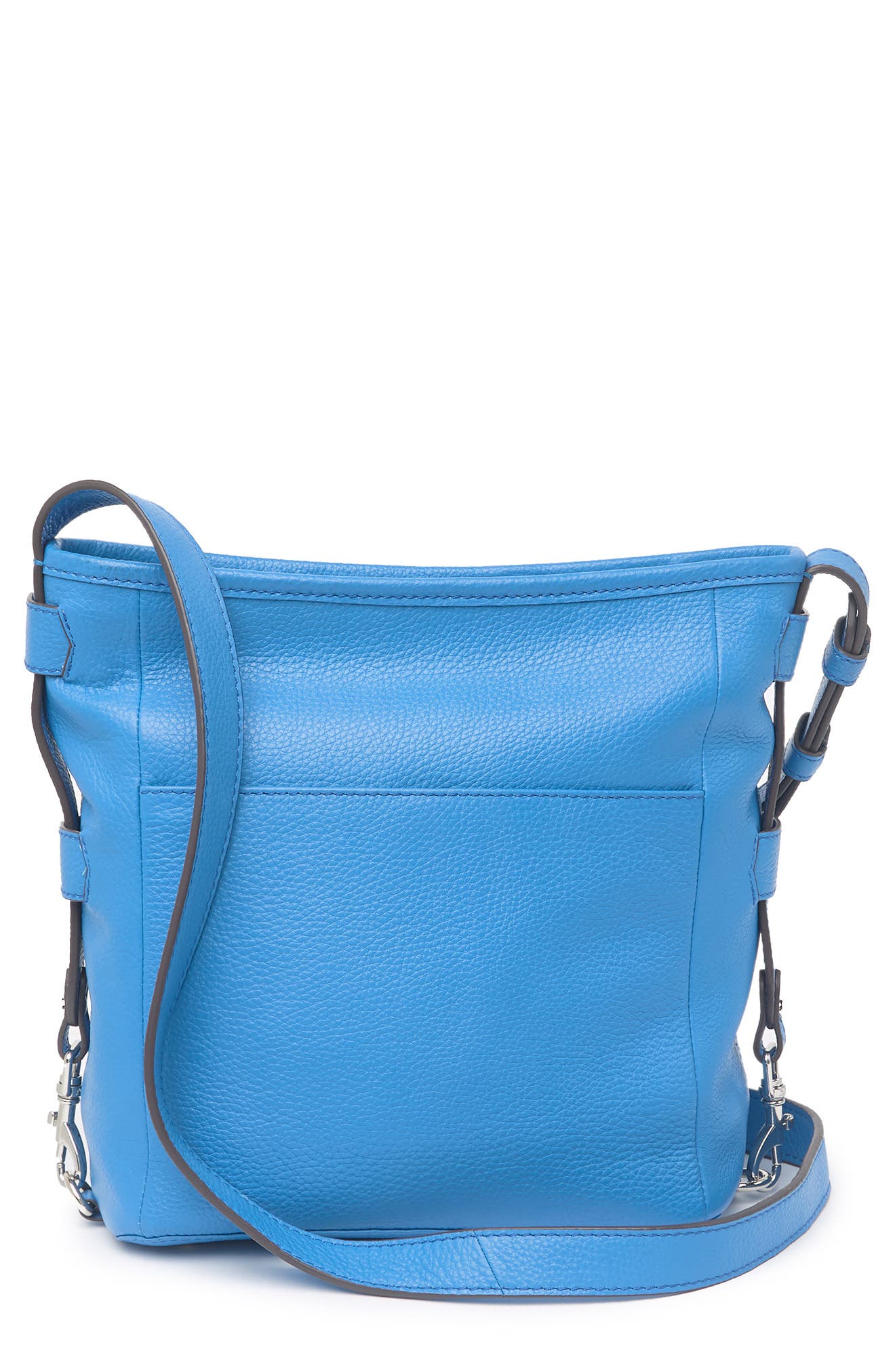 KESTENBERG Misfit Perforated Leather Crossbody Bag, Alternate, color, SKY BLUE