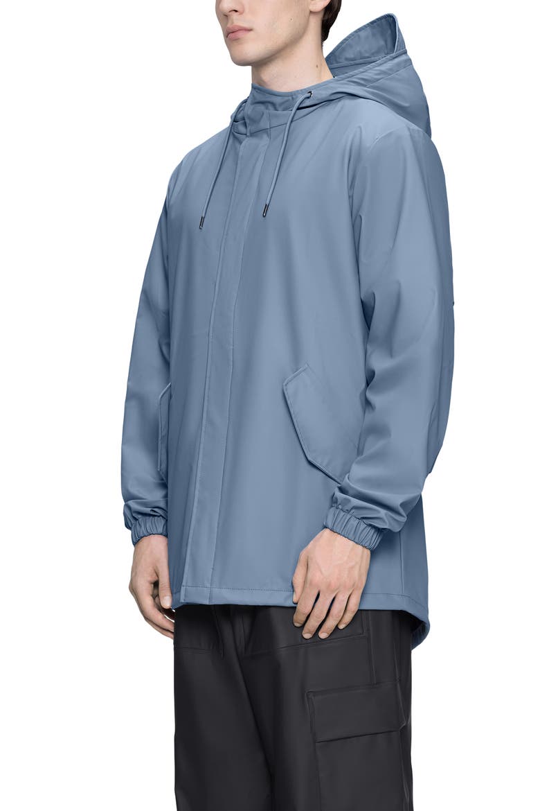 Fishtail Hooded Waterproof Rain Jacket, Alternate, color, BLUE DUSK