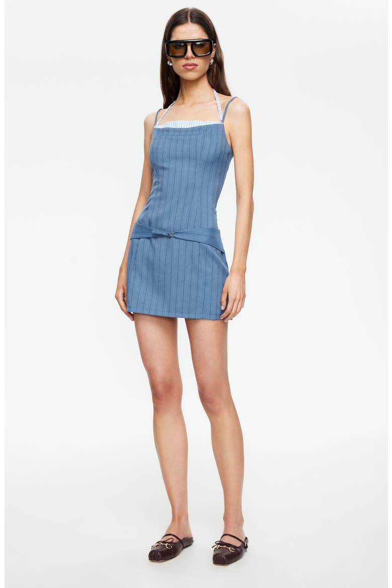 Glace Sleeveless Minidress, Alternate, color, NAVY STRIPE