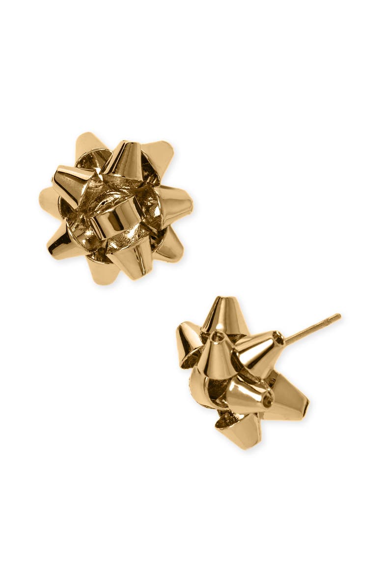 kate spade 'bourgeois bow' stud earrings, Main, color, GOLD