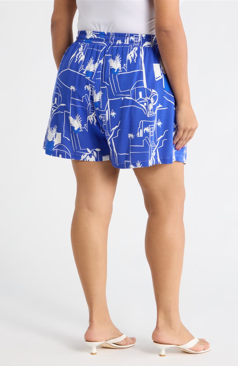 SUGARLIPS Mims Town Taliya Drawstring Shorts, Alternate, color, Blue/White