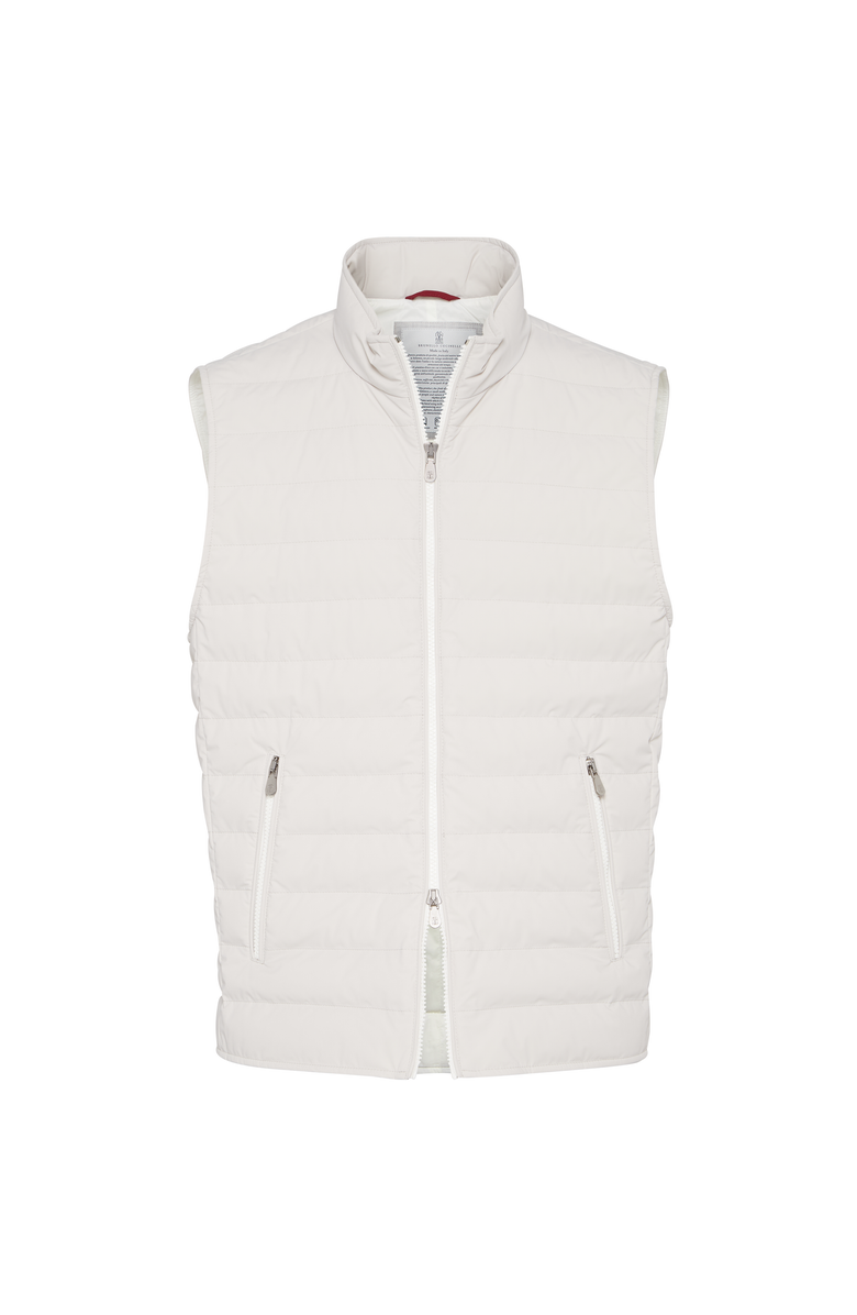 Brunello Cucinelli Lightweight down vest, Main, color, Ivory