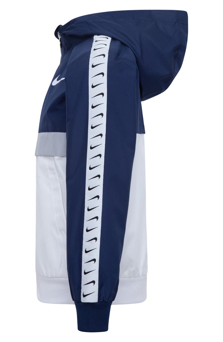 Nike Kids' Hooded Ripstop Windbreaker, Alternate, color, Midnight Navy