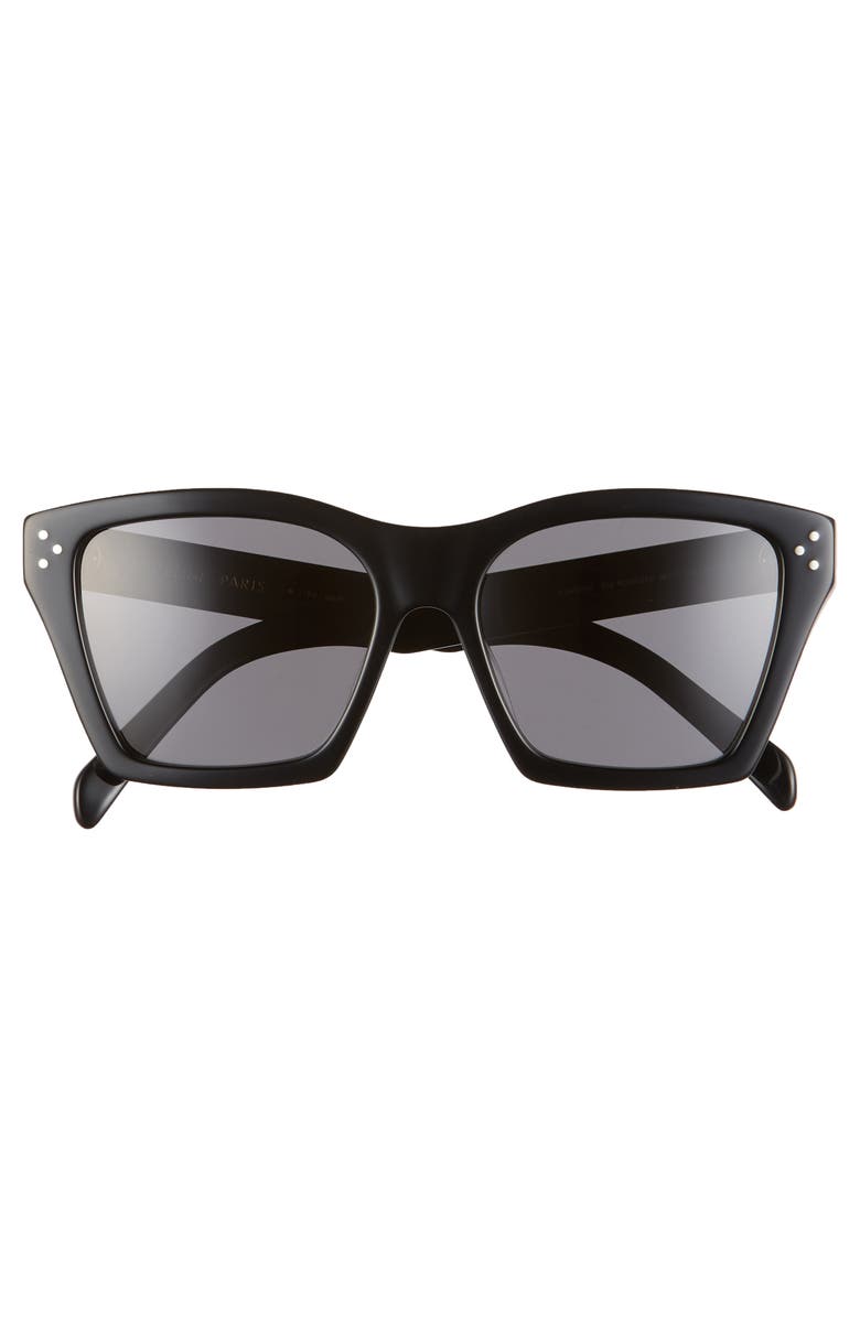 CELINE 56mm Adjusted Fit Cat Eye Sunglasses, Alternate, color, 