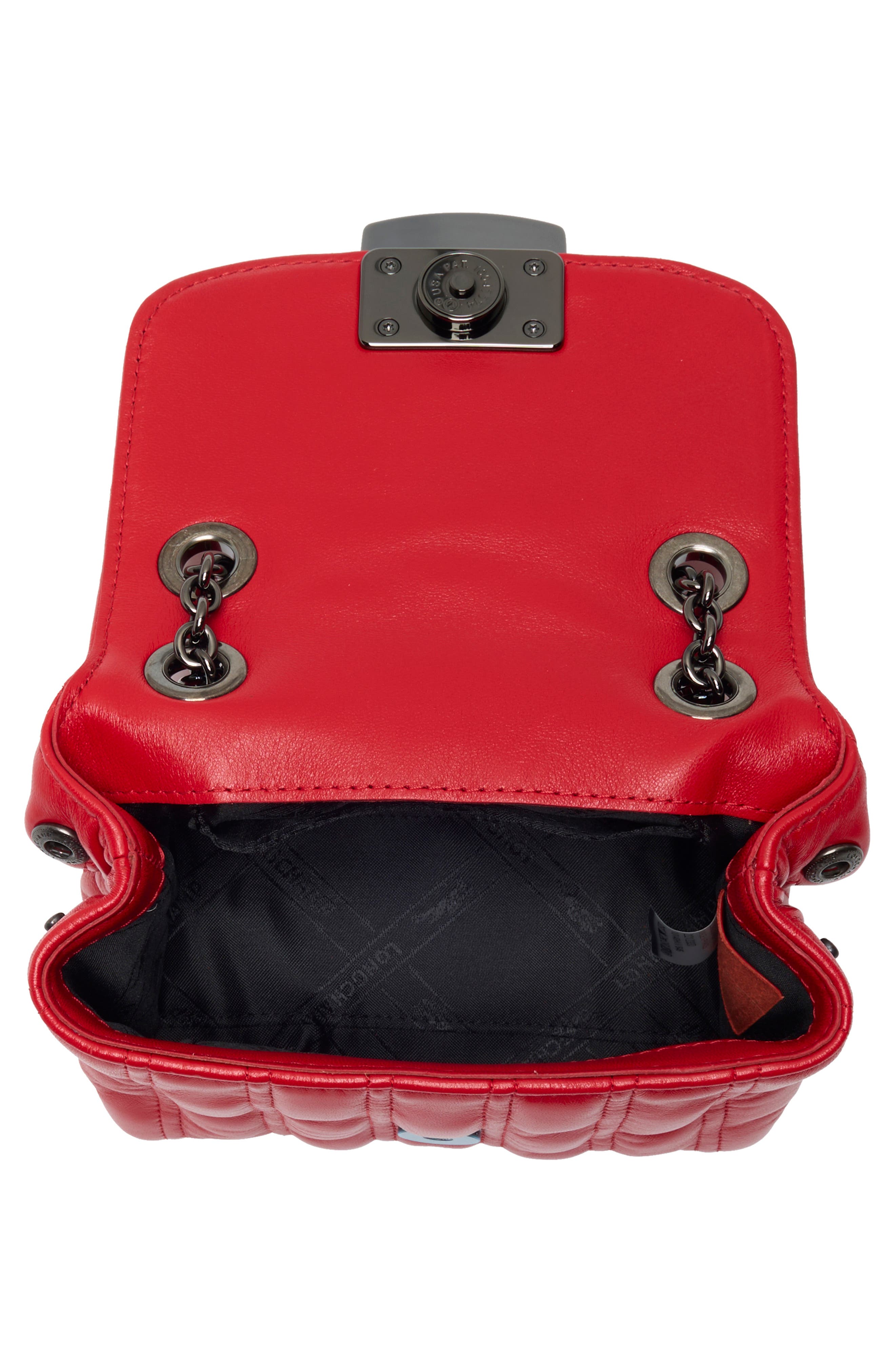 Longchamp Brio Extra Small Leather Shoulder Bag, Alternate, color, Red