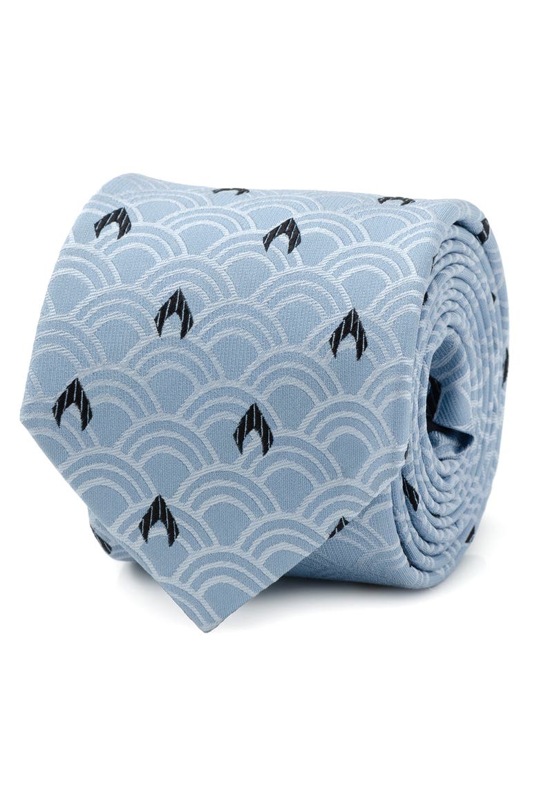 DC Aquaman Silk Blend Tie, Alternate, color, BLUE