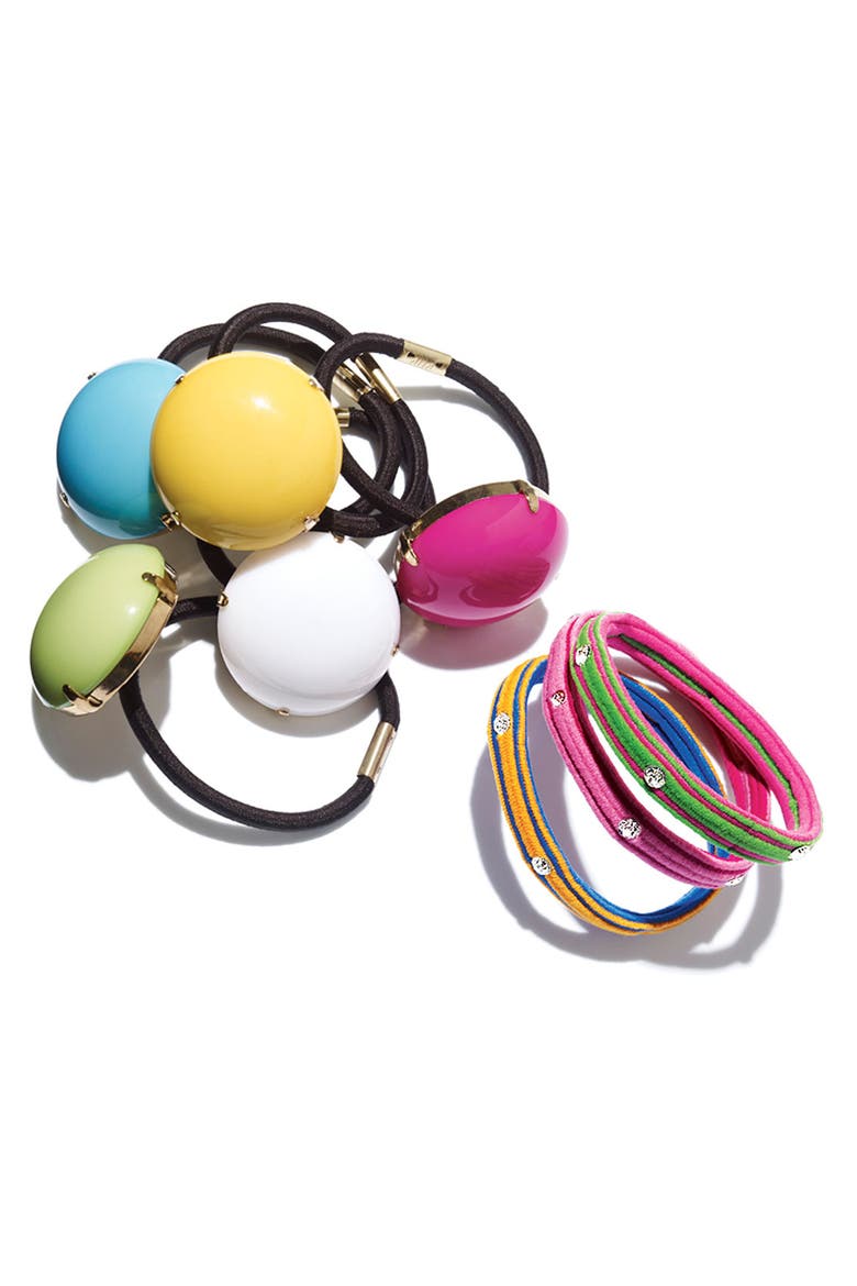 Ponytail Holders, Alternate, color, YELLOW/ BLUE/ FUCHSIA