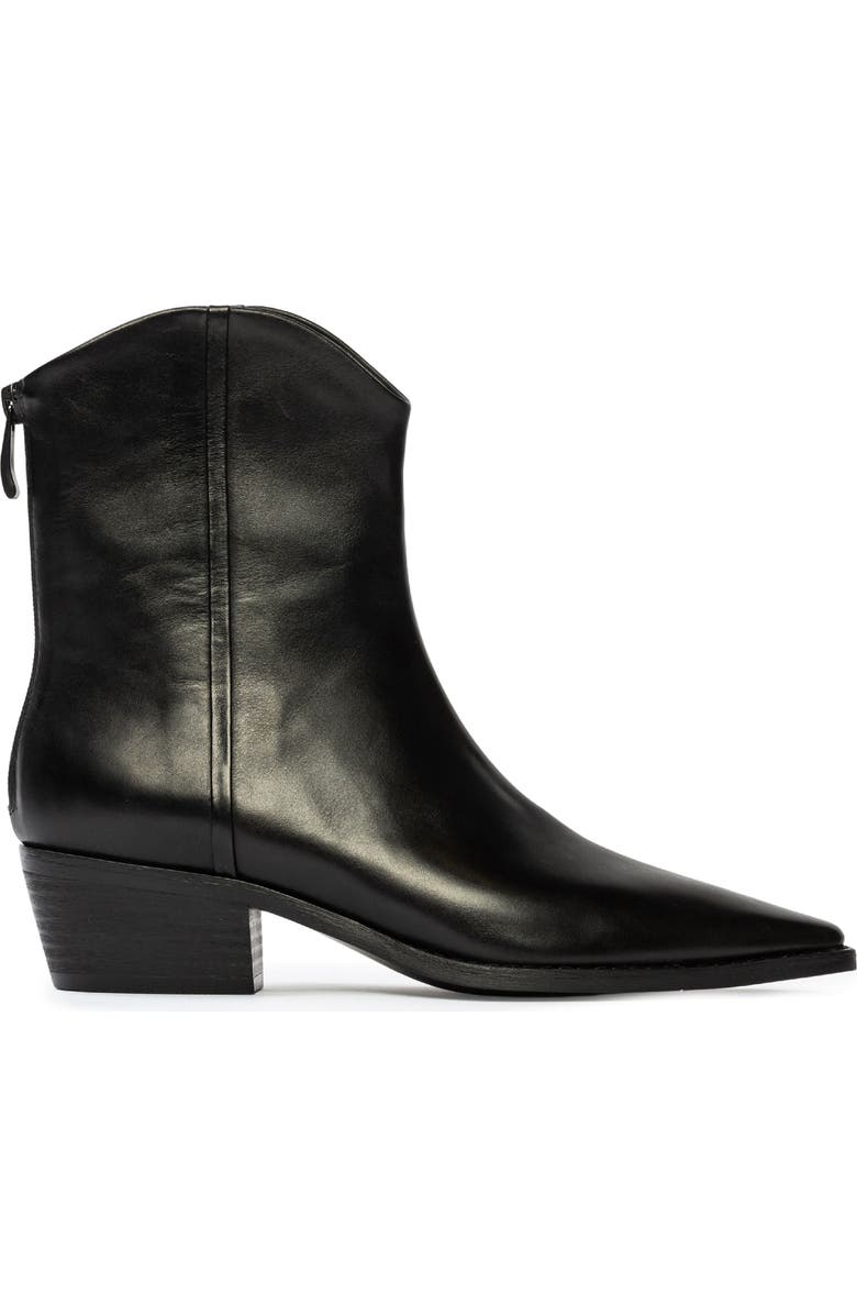 BLACK SUEDE STUDIO Reed Pointed Toe Western Boot, Alternate, color, Black