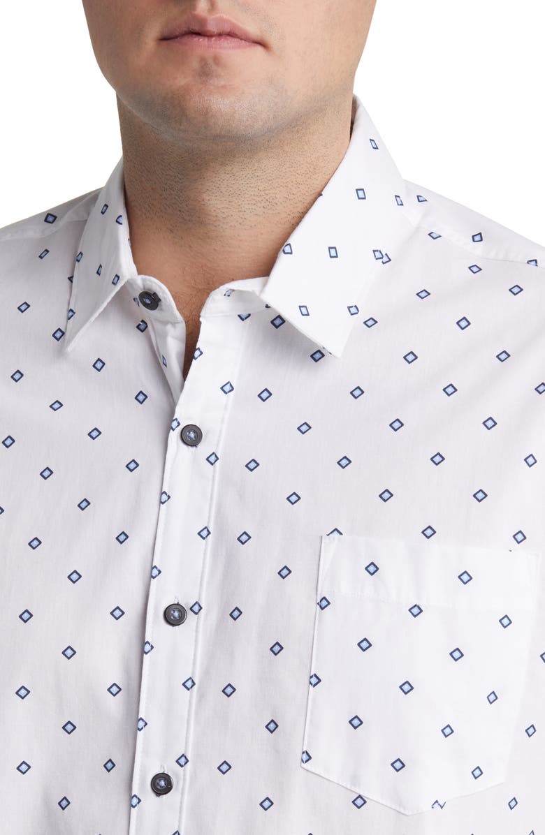 NICKEL AND IRON Diamond Print Short Sleeve Shirt, Alternate, color, 