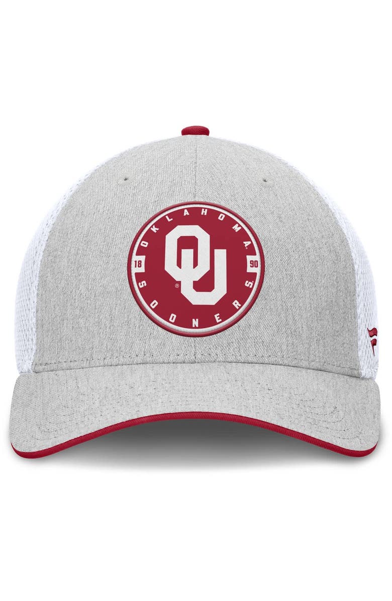 FANATICS Men's Fanatics  Heather Gray Oklahoma Sooners Trigger Flex Hat, Alternate, color, 