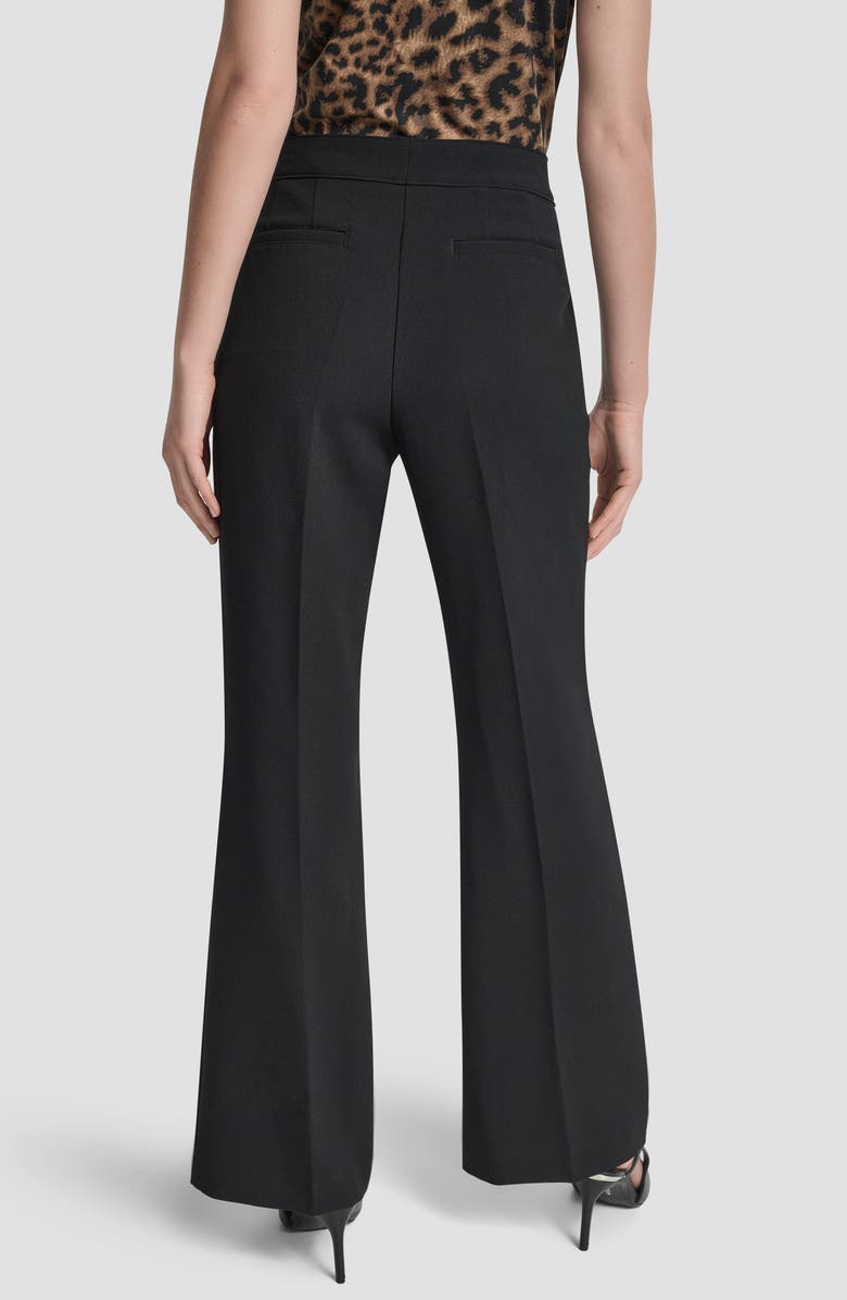 DKNY Double Weave Flare Pants, Alternate, color, Black