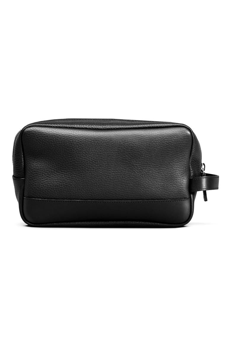 Leather Travel Kit, Alternate, color, BLACK