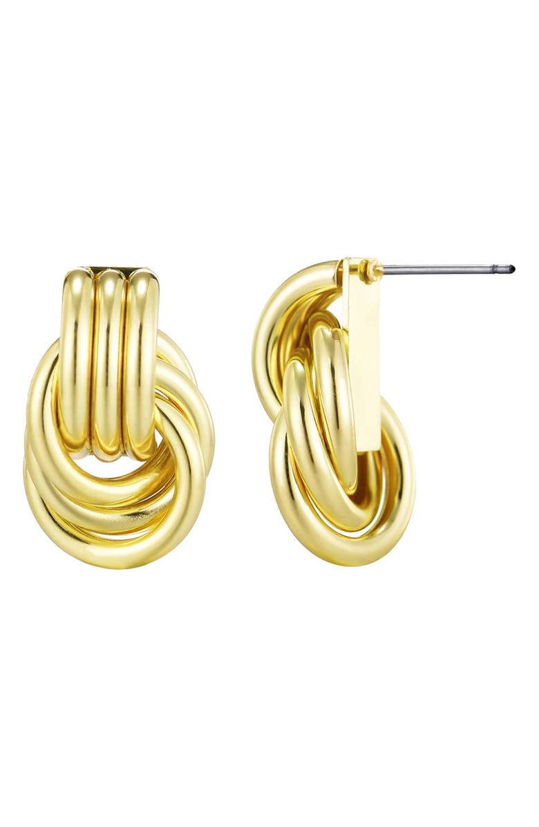Adornia Doorknocker Stud Earrings, Alternate, color, Gold