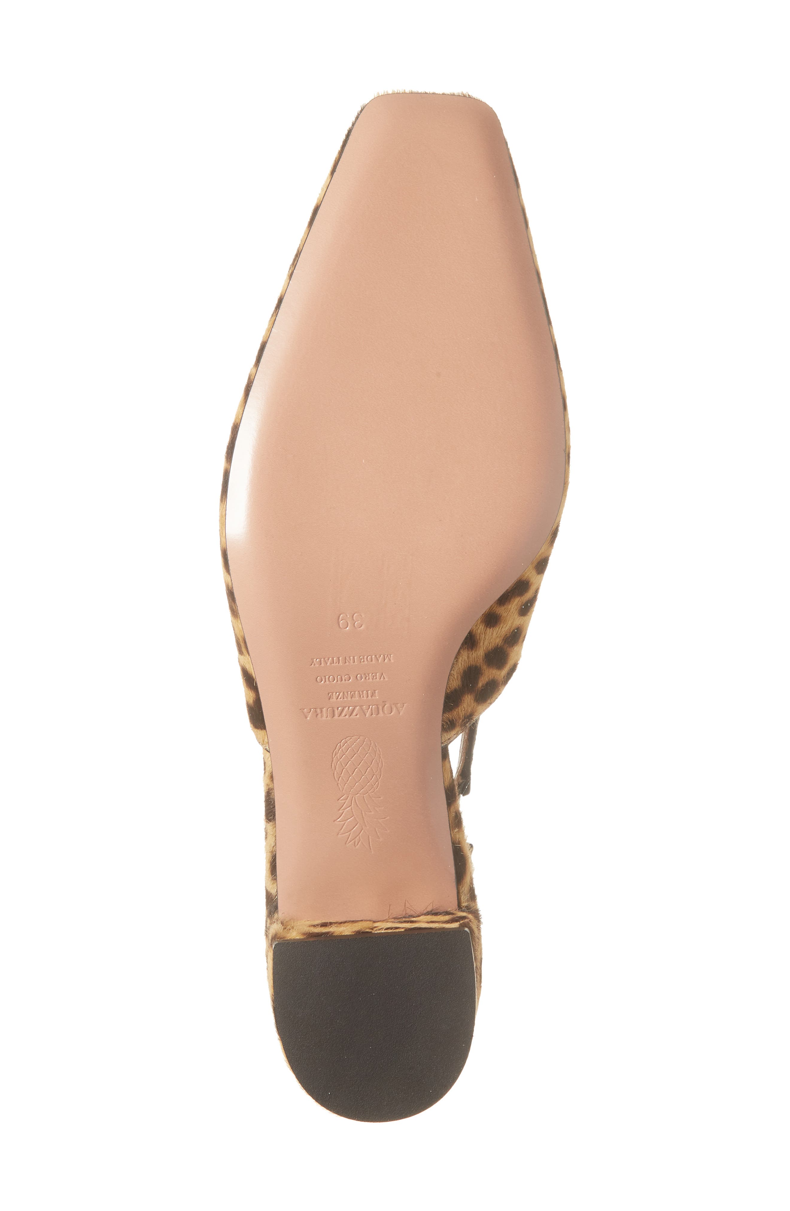 Aquazzura Ginza Genuine Calf Hair Slingback Pump, Alternate, color, Natural Calf Hair