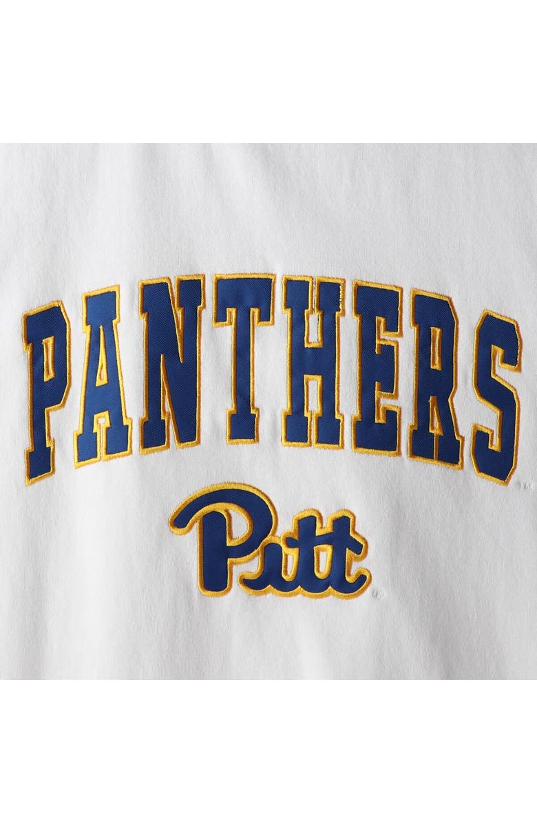 COLOSSEUM Men's Colosseum White Pitt Panthers Arch & Logo Sweatshirt, Alternate, color, White