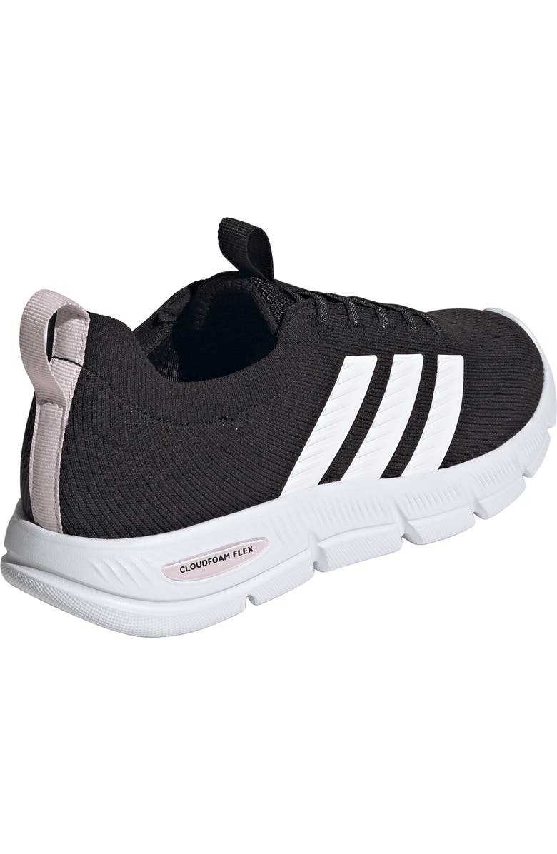 adidas Cloudfoam Flex Slounge Running Shoe, Alternate, color, Black/ White/ Almost Pink