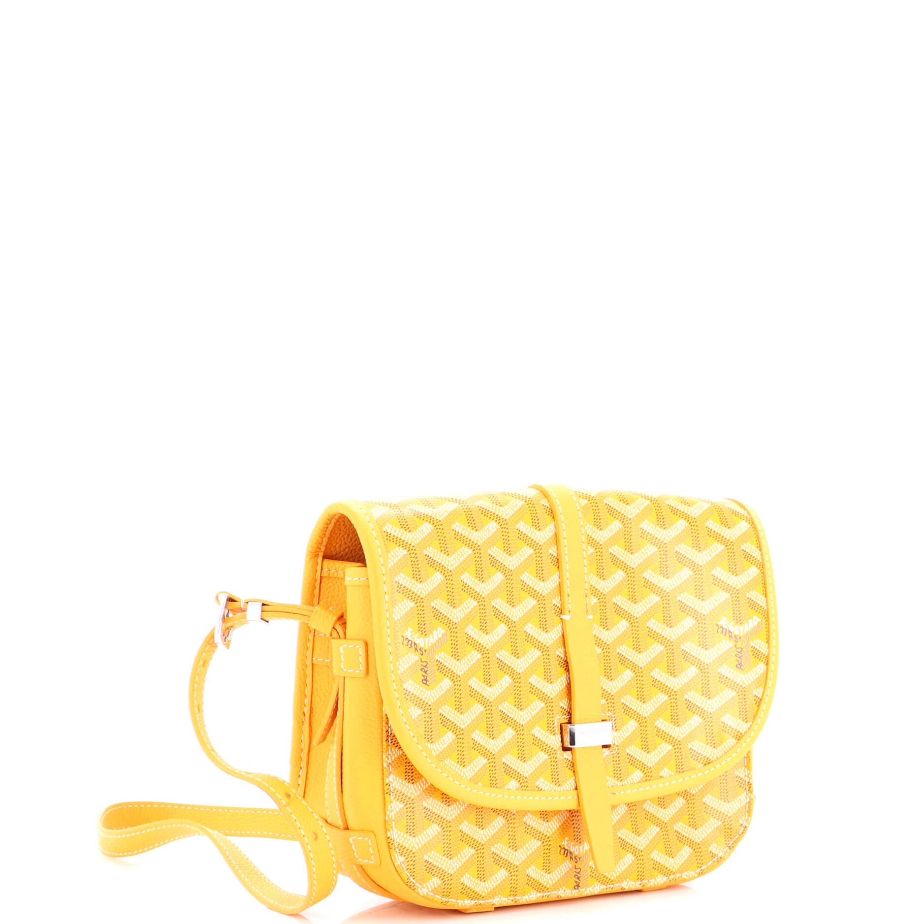 Pre-Owned Goyard Belvedere II Messenger Bag Coated Canvas PM, Alternate, color, Yellow