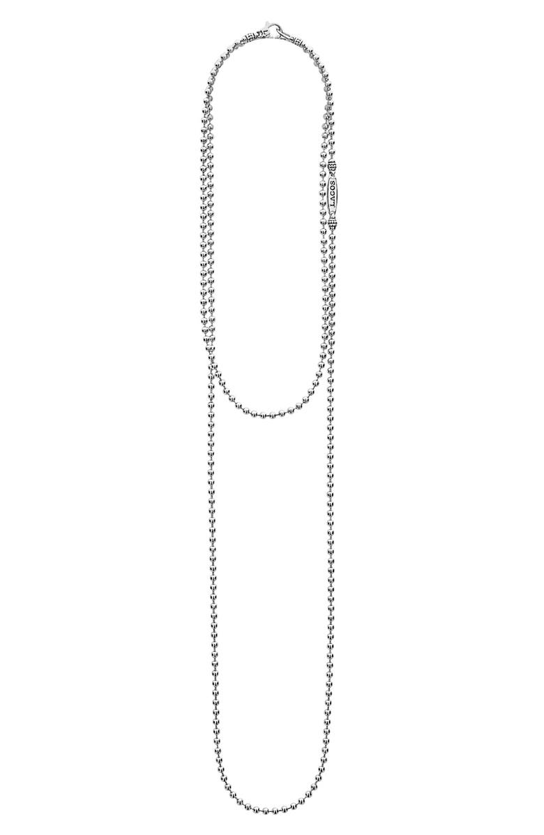 LAGOS Signature Caviar Sterling Silver Necklace, Alternate, color, Silver