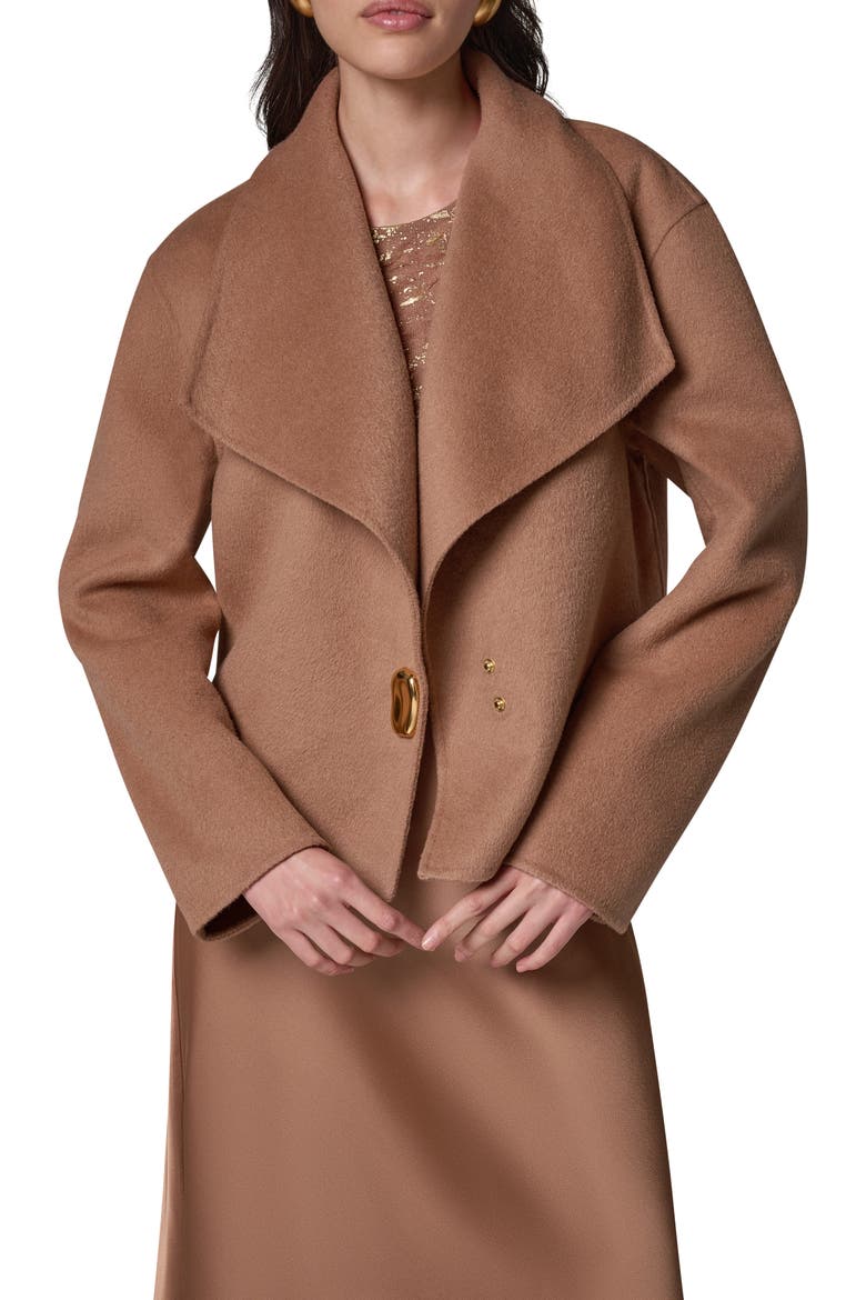 Wool Blend Wrap Jacket, Alternate, color, CAMEL