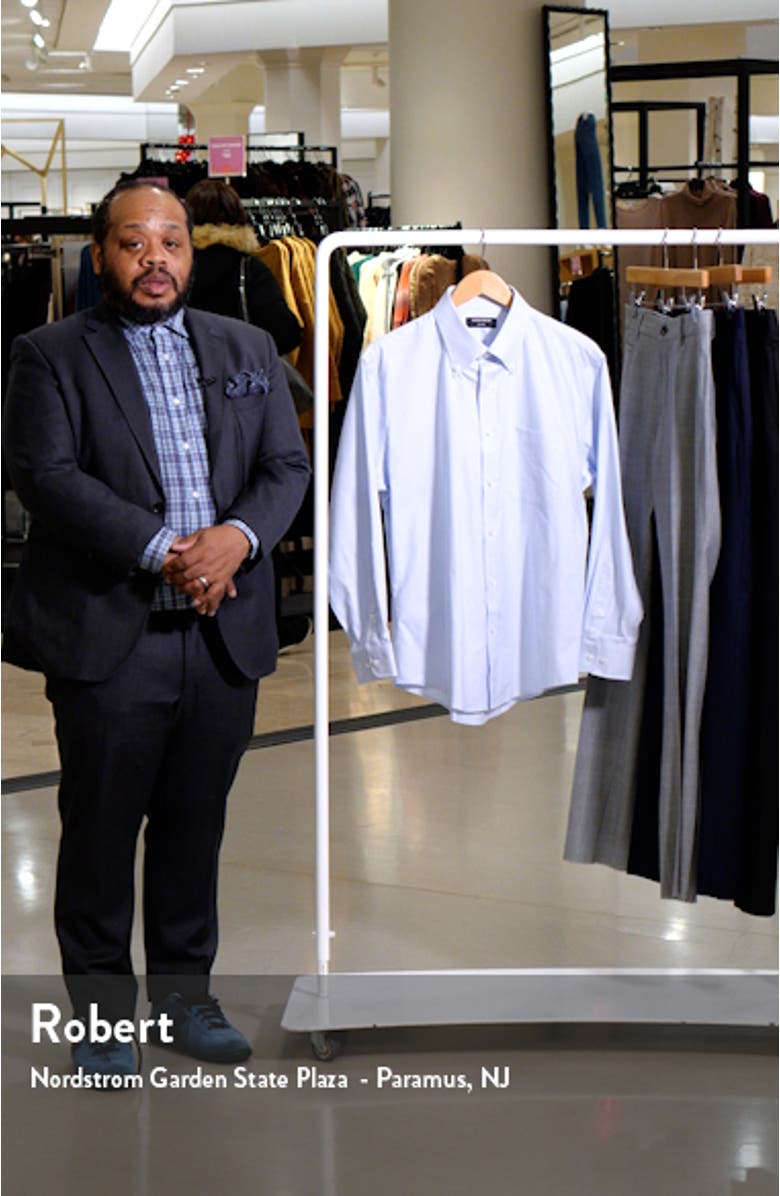 Trim Fit Royal Oxford Stripe Dress Shirt, sales video thumbnail