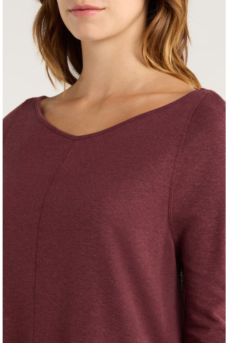 New Moon Long Sleeve T-Shirt, Alternate, color, DEEP VINO