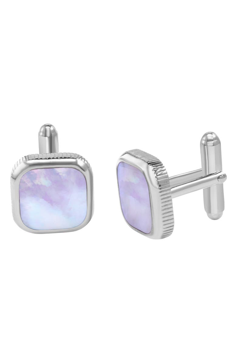 EFFY Mother-of-Pearl Cuff Links, Main, color, Silver