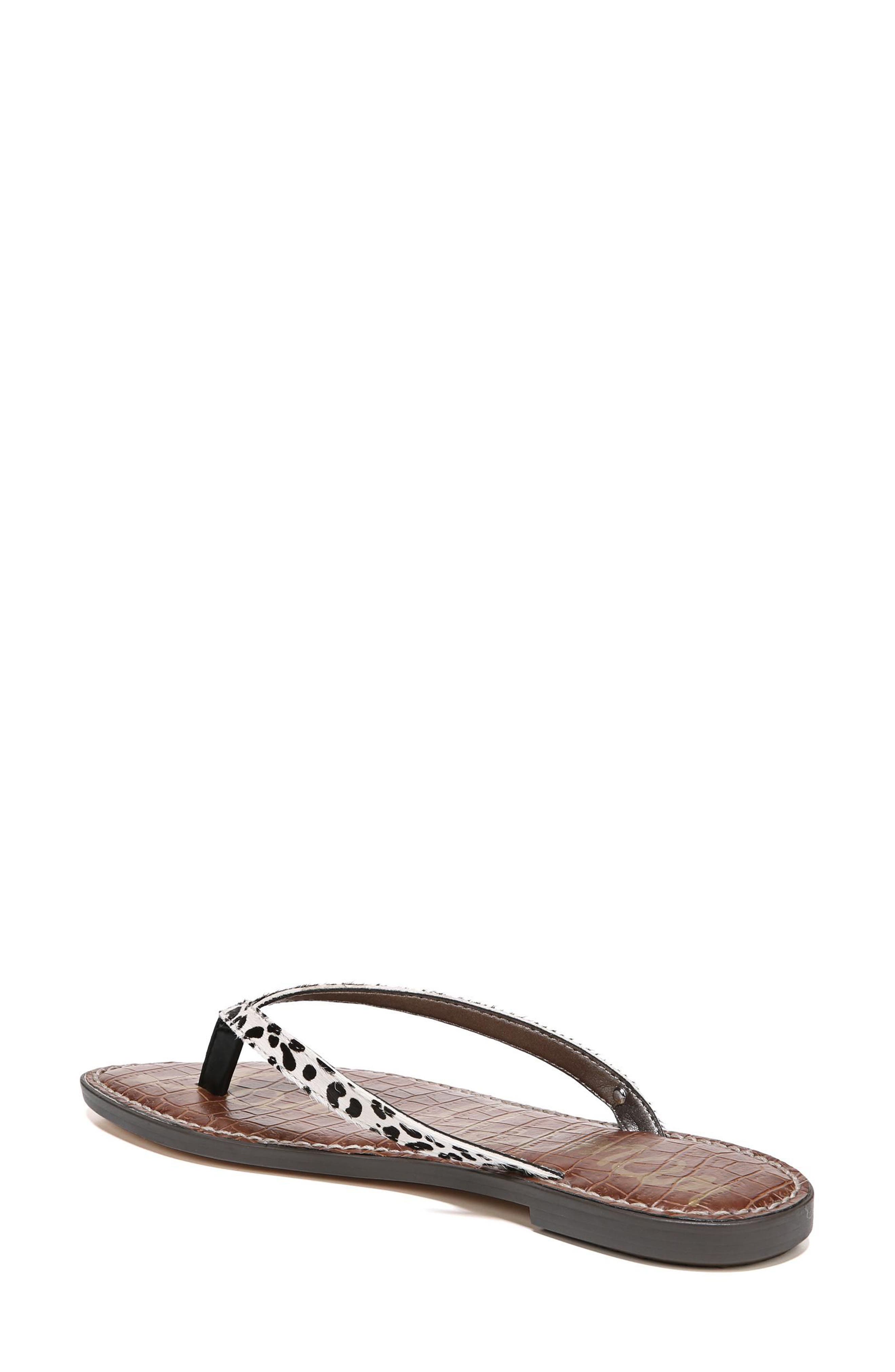 Gracie Genuine Calf Hair Sandal, Alternate, color, BLACK/ IVORY CALF HAIR