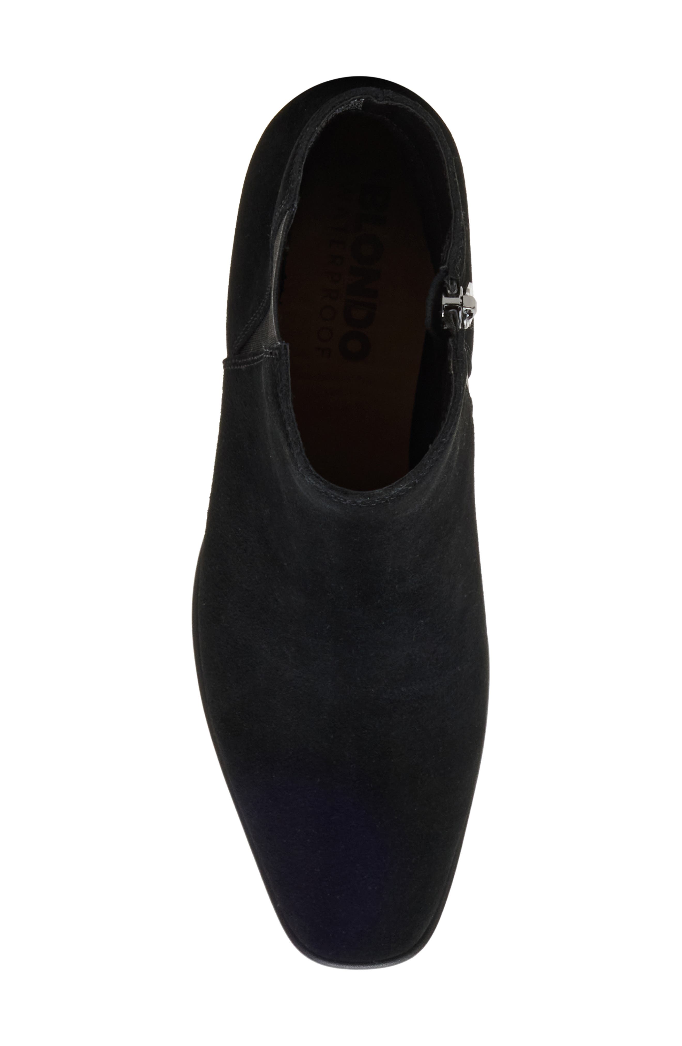 Blondo Mckinzie Waterproof Block Heel Chelsea Boot, Alternate, color, Black Suede