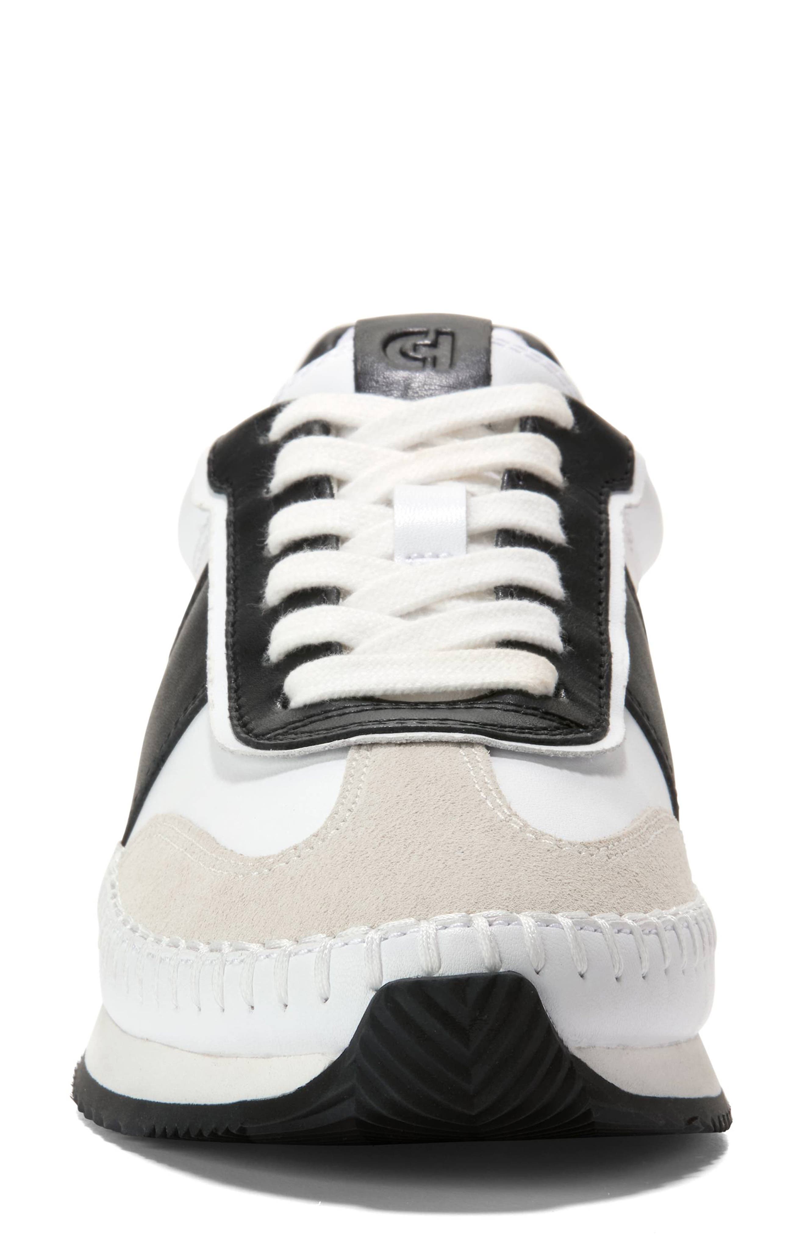 Cole Haan GrandPro Premier Sneaker, Alternate, color, White/ Black/ Birch Suede